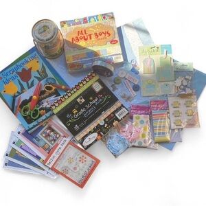 Baby Kids Scrapbook Kit Junk Journal Family Craft Bundle DCWV Sandy Lion